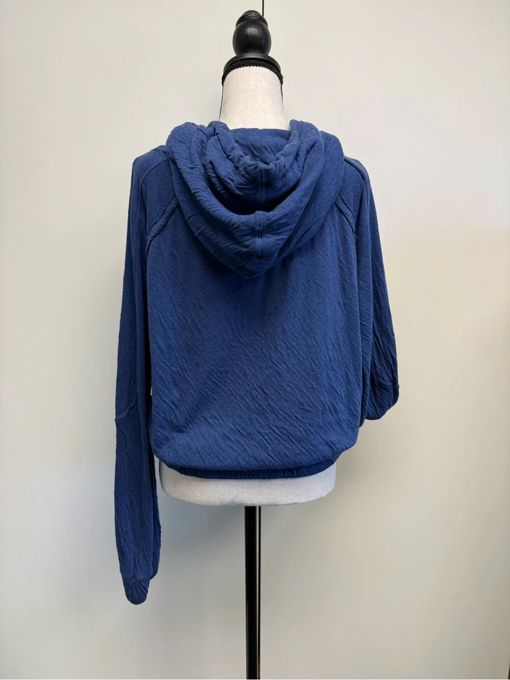 Free People Indigo Hooded Long-Sleeve Pullover Size S